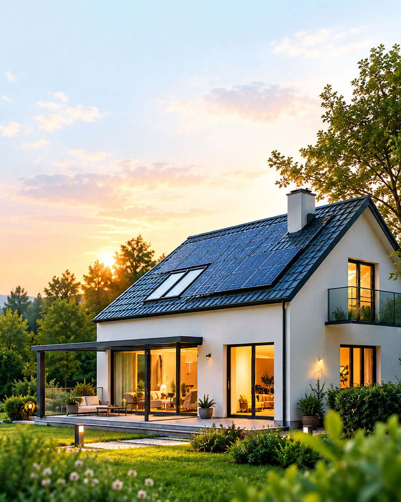 Maison illustrant les économies d'énergie